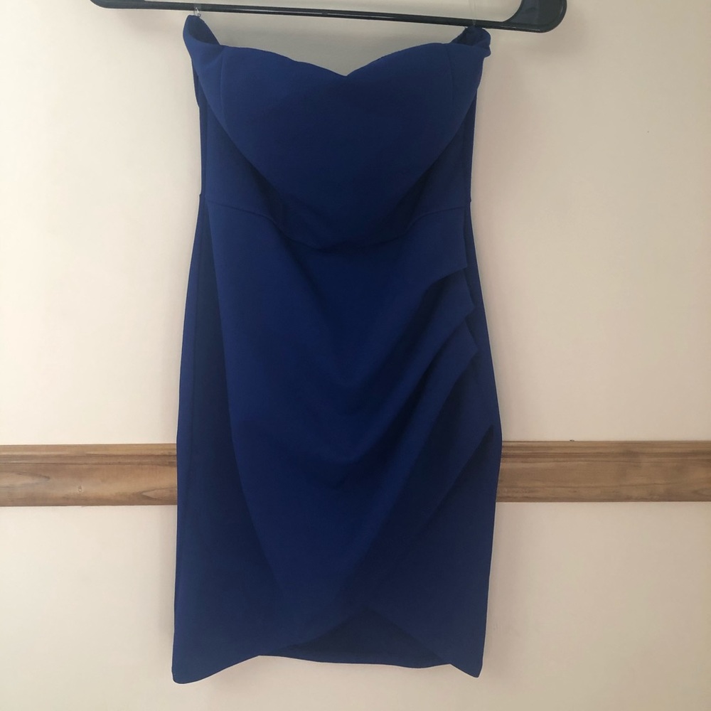 Blue Strapless Charlotte Russe Dress